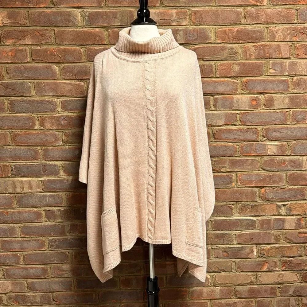 Shiraleah Women’s Turtleneck Sweater Cape Poncho One Size